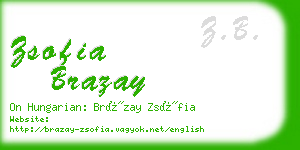 zsofia brazay business card